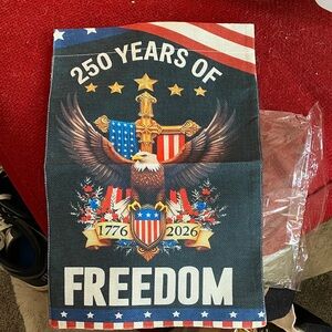 Patriotic Freedom 1776-2026 Decorative Garden Flag